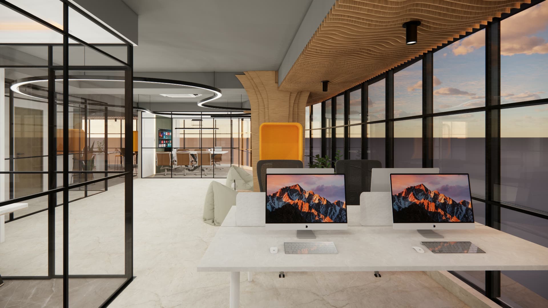 Acoustic Glass Conference Suite